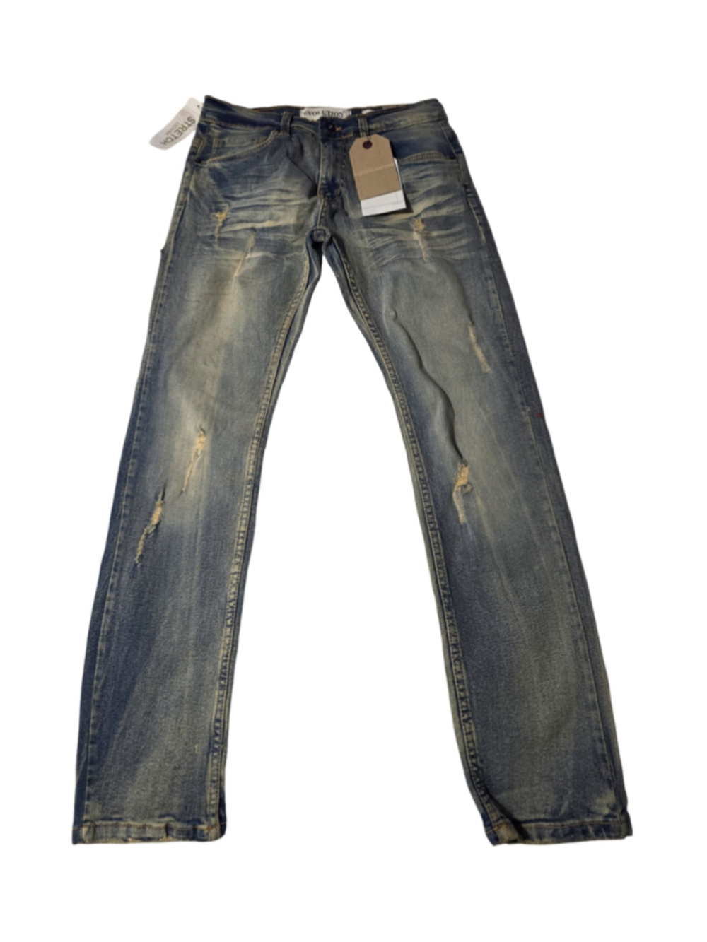Women's Evolution in Design Blue Straight Leg Jeans Size 16